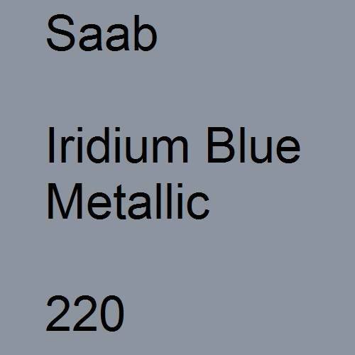 Saab, Iridium Blue Metallic, 220.